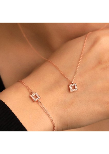 925 Ayar Gümüş Minimalist Kolye Bileklik Set modelleri