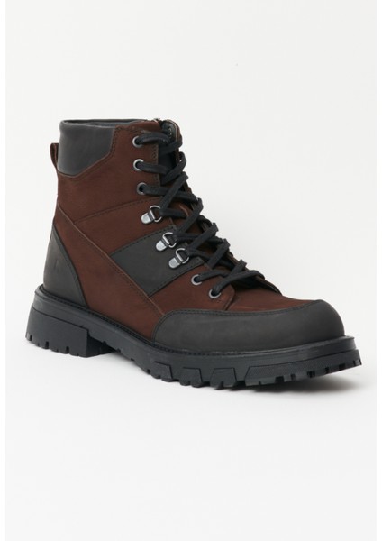 Wrangler Deri Kahverengi Postal Bot