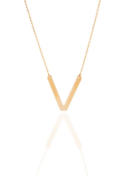 V Harf Plakalı Kolye fiyatları