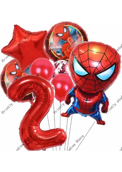 Spiderman Örümcek Adam Konsept Yaş Balon Konsept Doğum Günü Set Yaş Balon Set