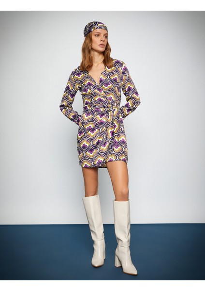 Melis Ağazat XKoton - Anvelop Bağlamalı Saten Mini Elbise fiyatları