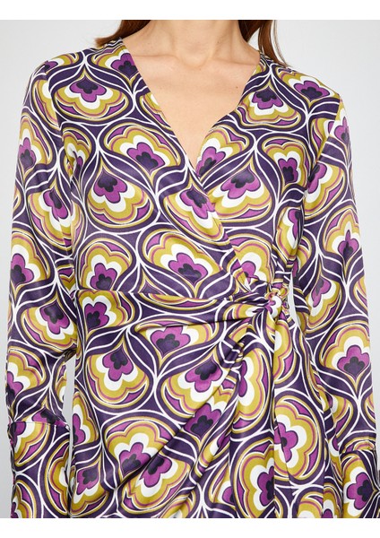 Melis Ağazat XKoton - Anvelop Bağlamalı Saten Mini Elbise indirimleri