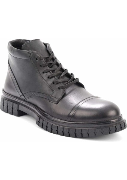 Siyah Leather Erkek Bot & Bootie E02951612003 modelleri