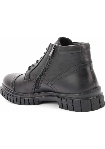 Siyah Leather Erkek Bot & Bootie E02951612003 fırsatları