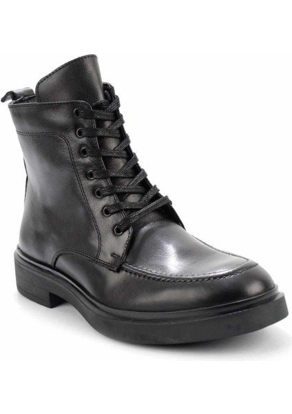 Siyah Leather Erkek Bot & Bootie E02549531203