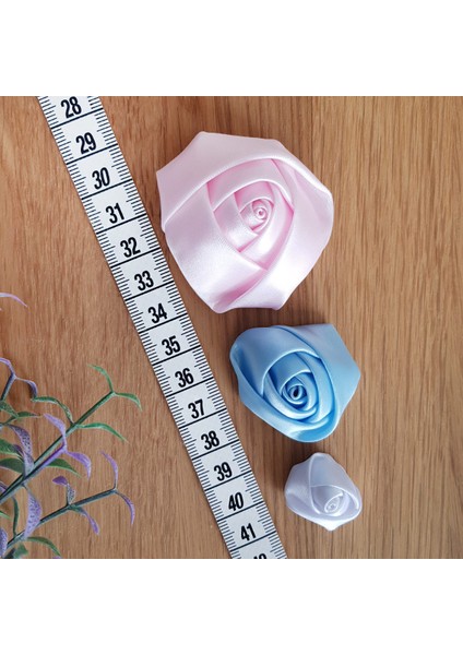 Kırmızı saten gül, 2 cm 10 adet modelleri
