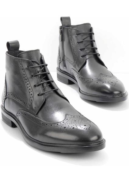 Siyah Leather Erkek Bot & Bootie E02549061103