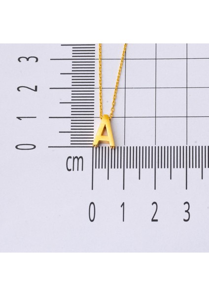 22 Ayar A Harfi Altın Kolye modelleri