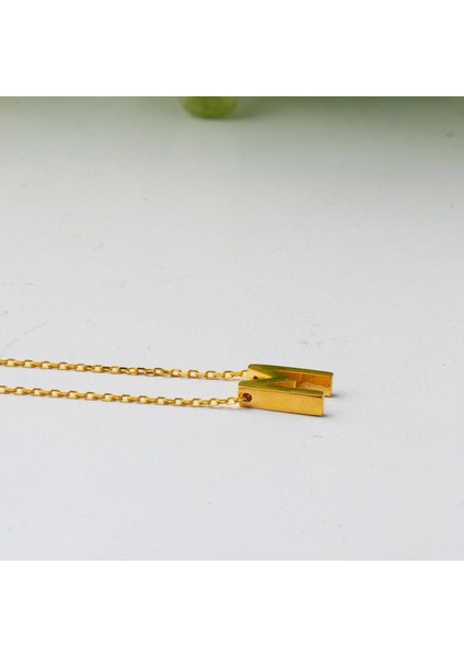 22 Ayar M Harfi Altın Kolye indirimleri