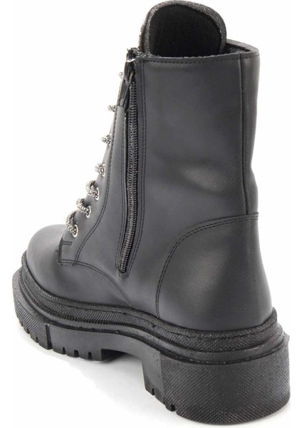 Siyah Platin Kadın Bot & Bootie K02641530609