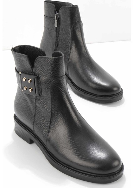 Siyah Leather Kadın Bot & Bootie K02531206003