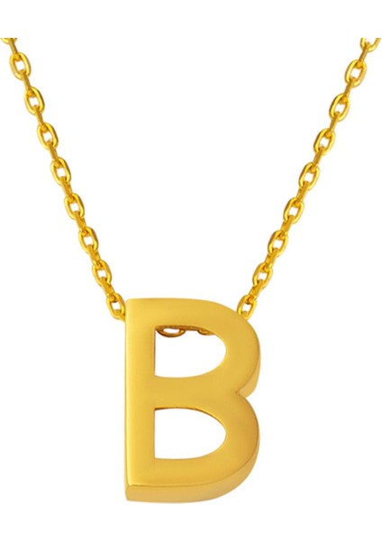 22 Ayar B Harfi Altın Kolye