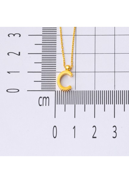 22 Ayar C Harfi Altın Kolye modelleri