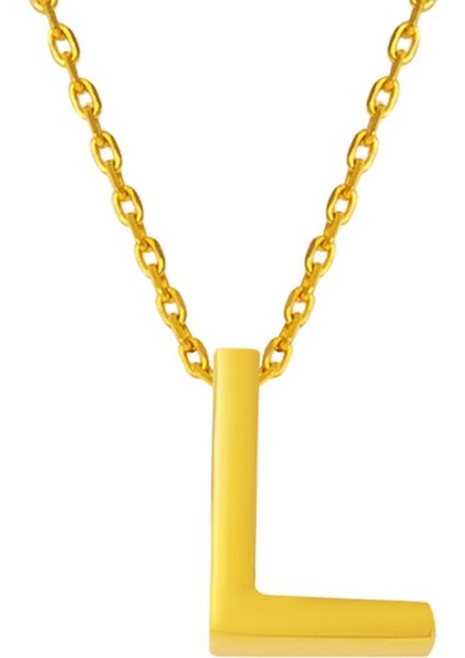 22 Ayar L Harfi Altın Kolye