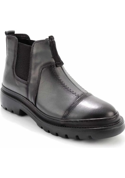 Gri Leather Erkek Bot & Bootie E02107050203