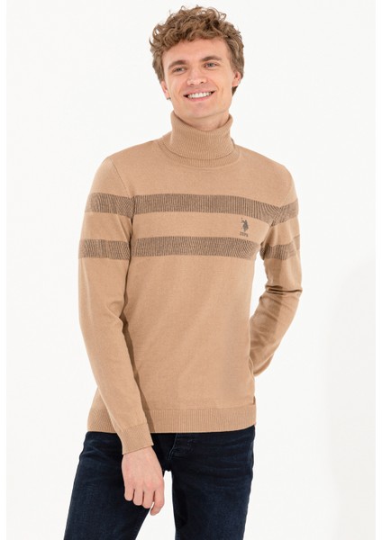 Erkek Camel Melanj Triko Kazak 50260561-VR122