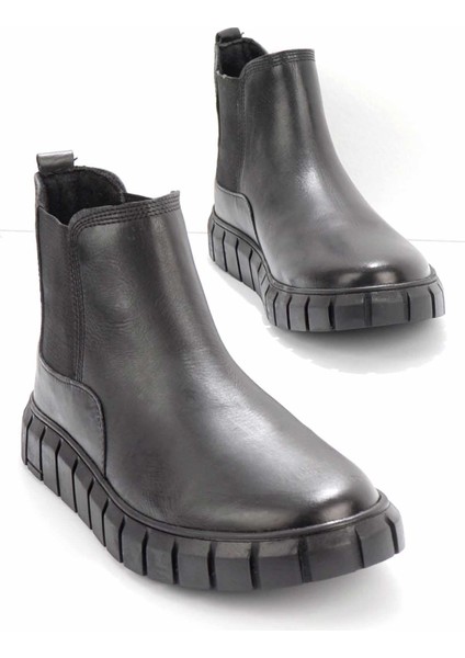 Siyah Leather Erkek Bot & Bootie E02951621003