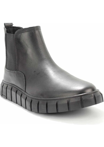 Siyah Leather Erkek Bot & Bootie E02951621003 modelleri