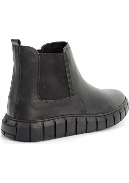 Siyah Leather Erkek Bot & Bootie E02951621003 fırsatları