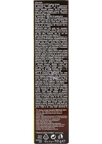 Cafissimo Espresso Vanilya Kapsül 10 Adet 70 gr fiyatları
