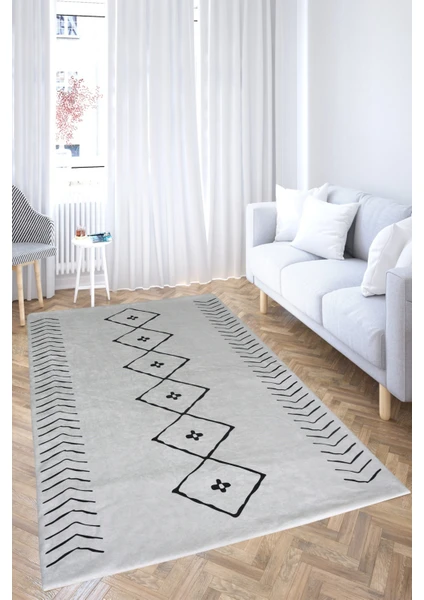 Nur Home Tekstil Lastikli Süngerli Halı Örtüsü Zebra Nrh-72