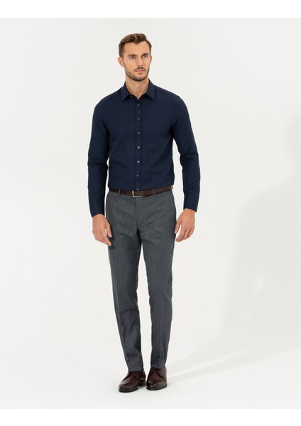 Pierre Cardin Erkek Lacivert Slim Fit Gömlek 50260311-VR033