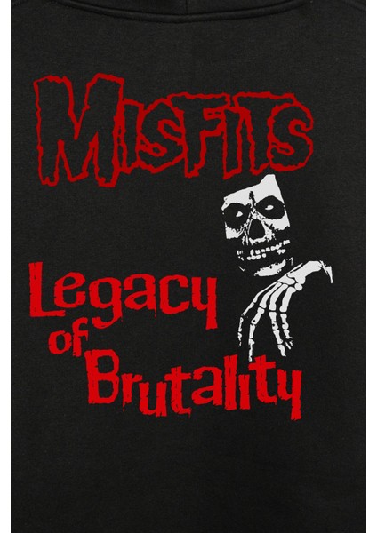 The Misfits Legacy Of Brutality Punk Rock Ön ve Arka Baskılı Sweatshirt Unisex Kapüşonlu Hoodie modelleri