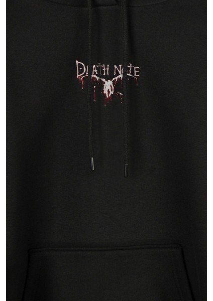 Death Note Oyun Ölüm Notu Ön ve Arka Baskılı Sweatshirt Unisex Kapüşonlu Hoodie modelleri