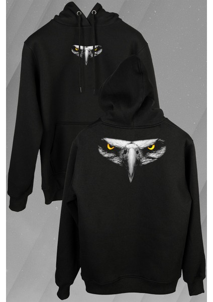 Kartal Kafa Göz Beşiktaş Şampiyon 1903 Çarşı Ön ve Arka Baskılı Sweatshirt Unisex Kapüşonlu Hoodie