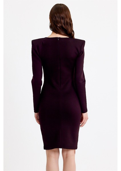 Vatkalı Siyah Bodycon Mini Elbise modelleri