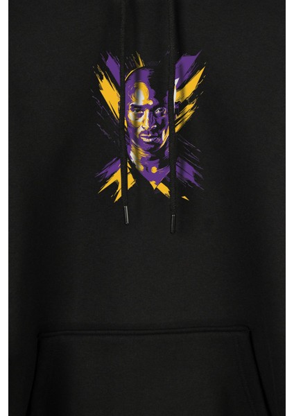 Kobe Bryant Black Mamba 24 Basketball Legend Ön ve Arka Baskılı Siyah Ön ve Arka Baskılı Sweatshirt Unisex Kapüşonlu Hoodie fiyatları
