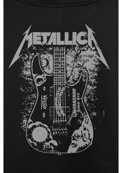 Metallica Kirk Ouija Board Guitar Rock Gitar Ön ve Arka Baskılı Sweatshirt Unisex Kapüşonlu Hoodie fiyatları