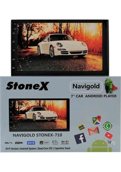 Stonex 710 7” 10.1 Android Double Oto Teyp Geri Görüş Kamerası