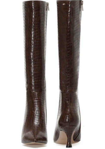 Cenıso2 2pr Kahverengi Kadın Topuklu Çizme modelleri