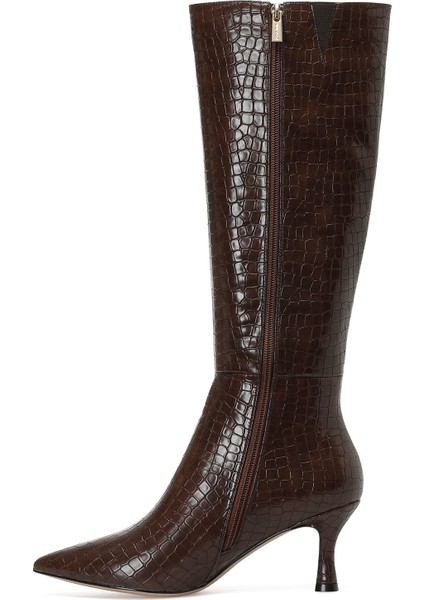 Cenıso2 2pr Kahverengi Kadın Topuklu Çizme indirimleri