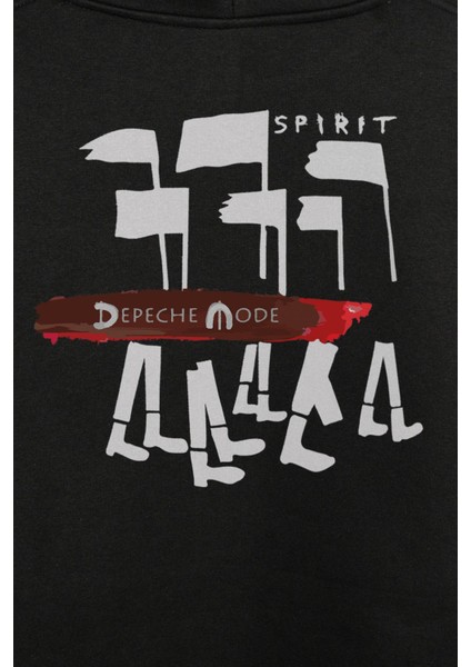 Depeche Mode Spirit New Wave Grey Charcoal Ön ve Arka Baskılı Sweatshirt Unisex Kapüşonlu Hoodie fiyatları