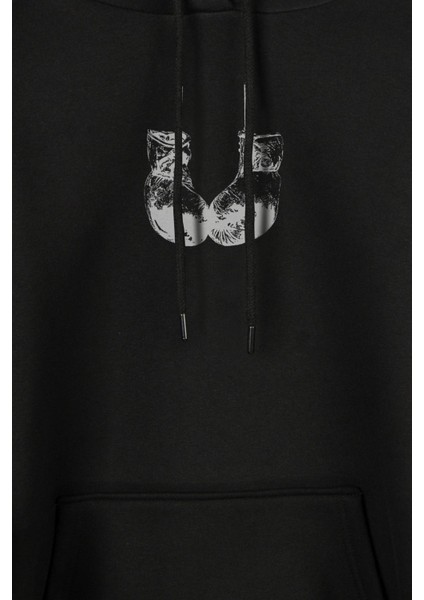 Muhammed Ali Clay Boks Eldiveni Impossible Is Ön ve Arka Baskılı Sweatshirt Unisex Kapüşonlu Hoodie modelleri