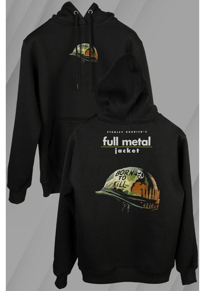 Full Metal Jacket Stanley Kubricks New Fma Ön ve Arka Baskılı Sweatshirt Unisex Kapüşonlu Hoodie