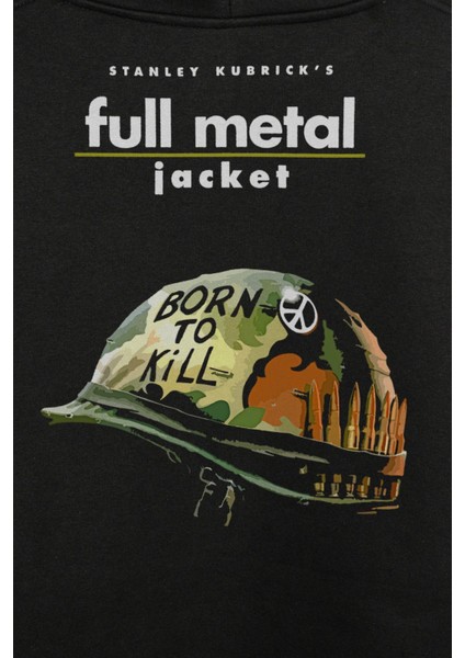 Full Metal Jacket Stanley Kubricks New Fma Ön ve Arka Baskılı Sweatshirt Unisex Kapüşonlu Hoodie