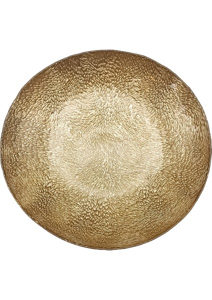 Cam Gold Meyve Tabağı Dokulu 30 cm