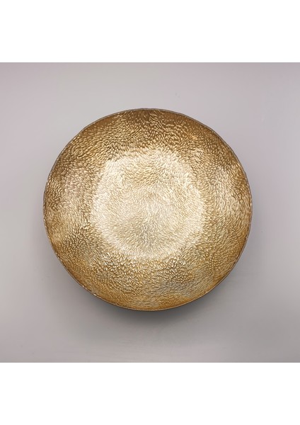 Cam Gold Meyve Tabağı Dokulu 30 cm