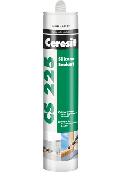 Cs 225 Silikon Mastik Beyaz 280 gr 2'li Paket