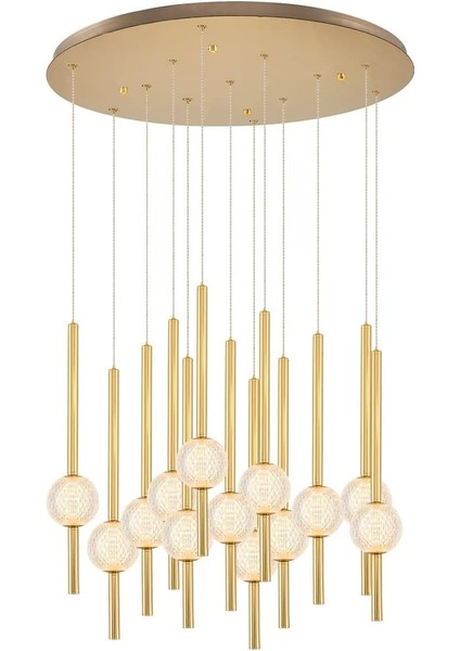 Pearl 13'lü Sarkıt Avize Sarı 4133-13A-03
