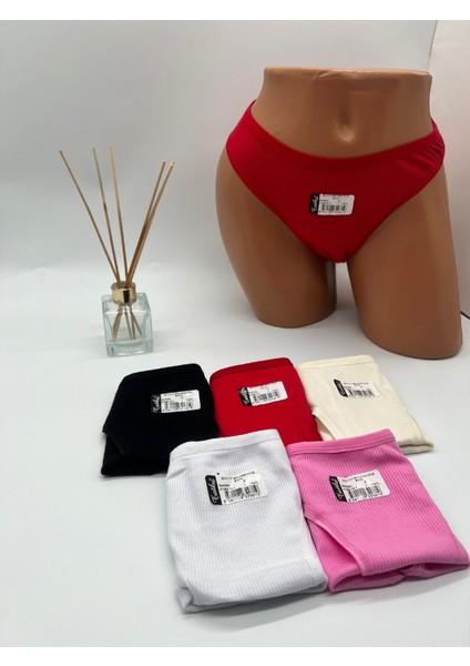 Kadın Renkli Kaşkorse Bikini Külot 12'li