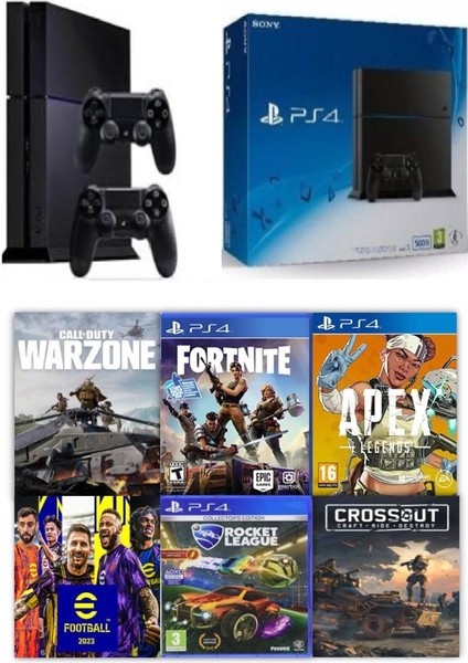 Ps4 500GB + 2 Kol + 14 Dijital Oyun