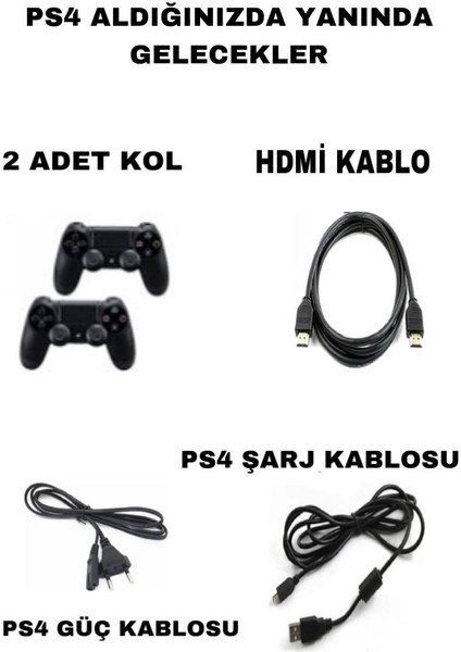 Ps4 500GB + 2 Kol + 14 Dijital Oyun