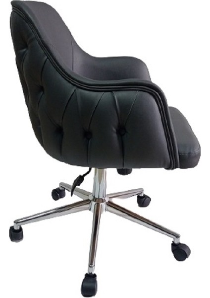 Bilgisayar Sandalyesi Kapitone Desenli Antrasit Renk Suni Deri fiyatları