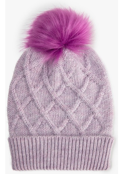 Ponponlu Örgü Bere