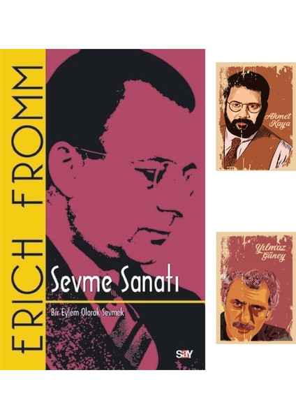 Sevme Sanatı - Klasik Kapak - Erich Fromm - Say Yayınları -Yılmaz Güney Ahmet Kaya Not defterli seti