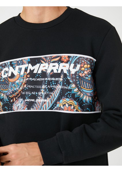 Baskılı Sweatshirt Bisiklet Yaka indirimleri